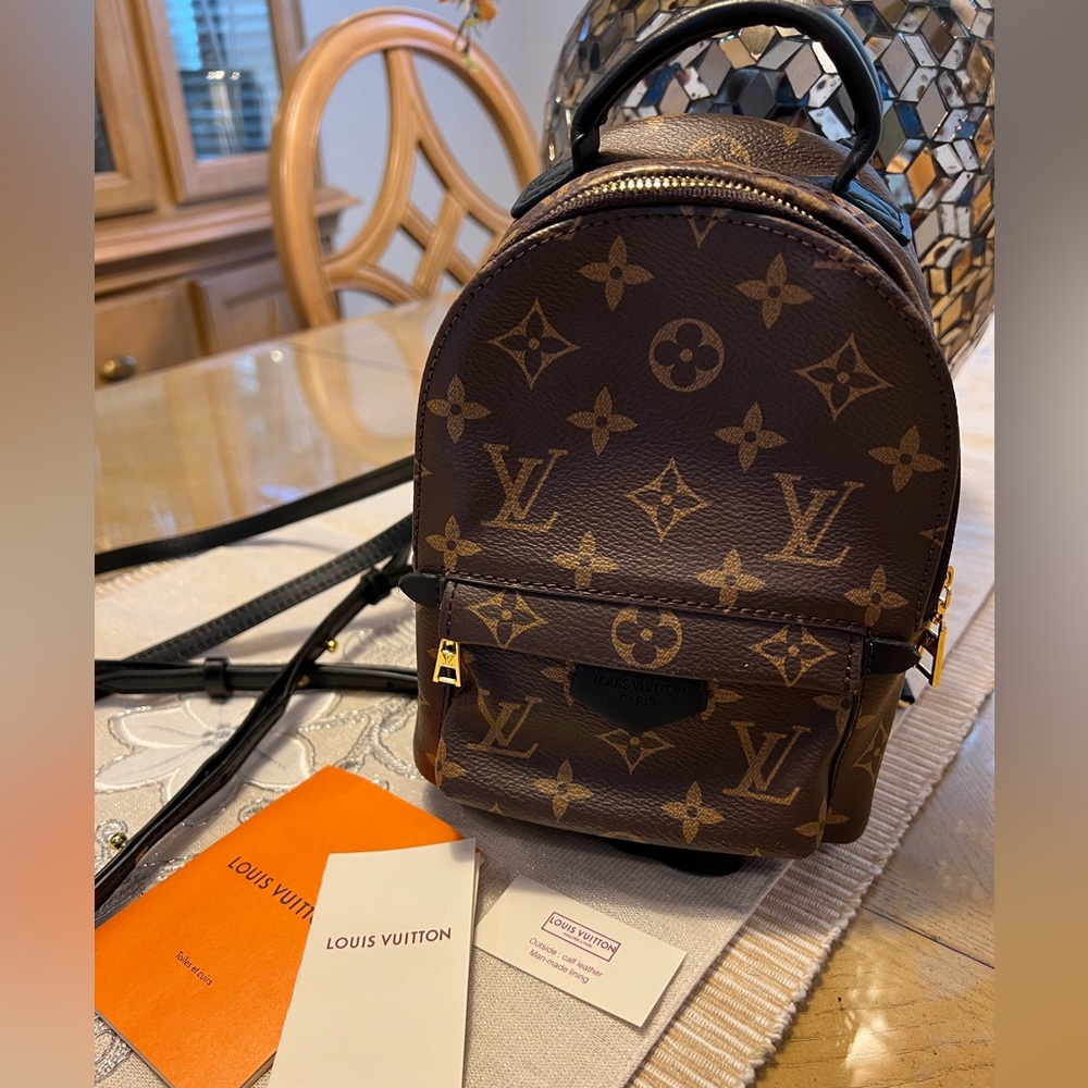 -LV Palm Springs mini backpack (New) (Price reflects authenticity) beautiful 😍